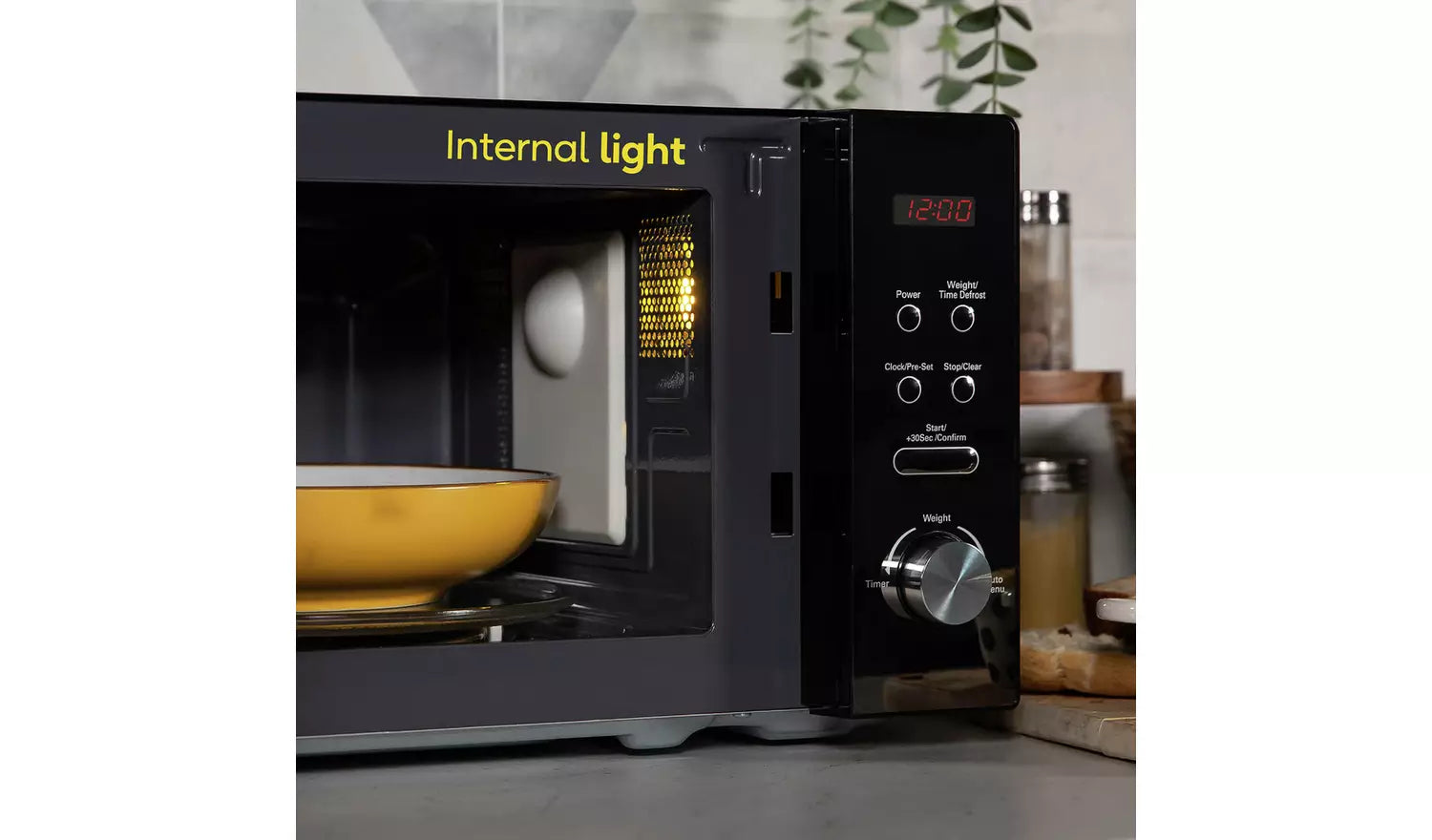 Russell Hobbs 800W Standard Microwave RHM2076B - Black