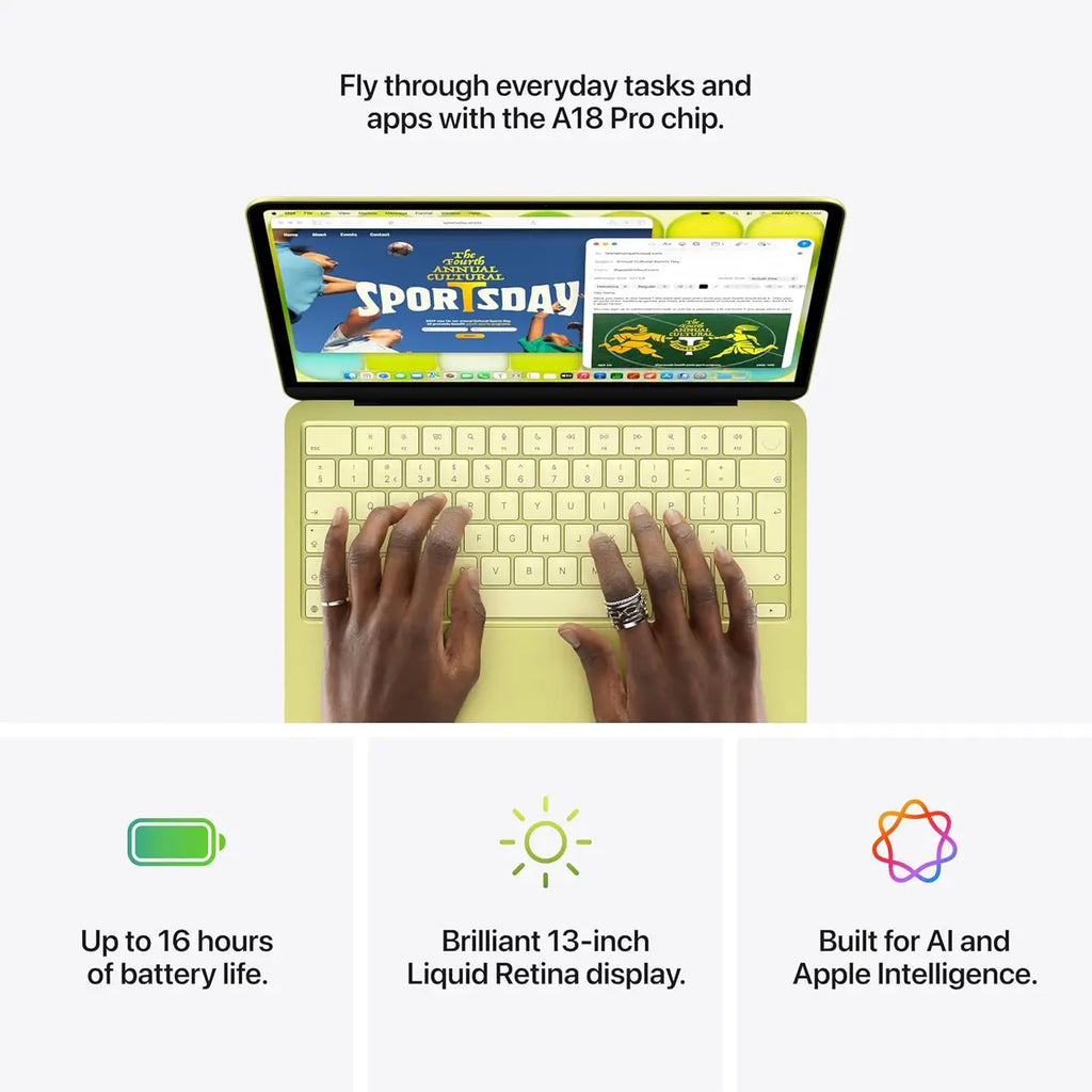 Apple 13-Inch MacBook Neo (2026) - A18 Pro Chip with 6‑Core CPU and 5‑Core GPU, 8GB, 512GB SSD, Touch ID - Silver