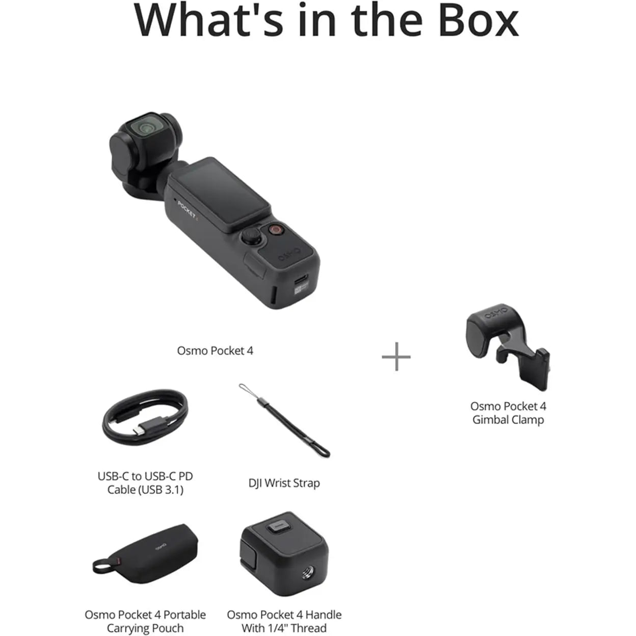DJI Osmo Pocket 4 Standard Combo, Pocket Gimbal Vlog Camera, 1"CMOS & 4K/240fps, 3-Axis Stabilisation, 2× Lossless Zoom, 107 GB Built-In Storage, 2"Rotatable Screen, Video Camera for Photography