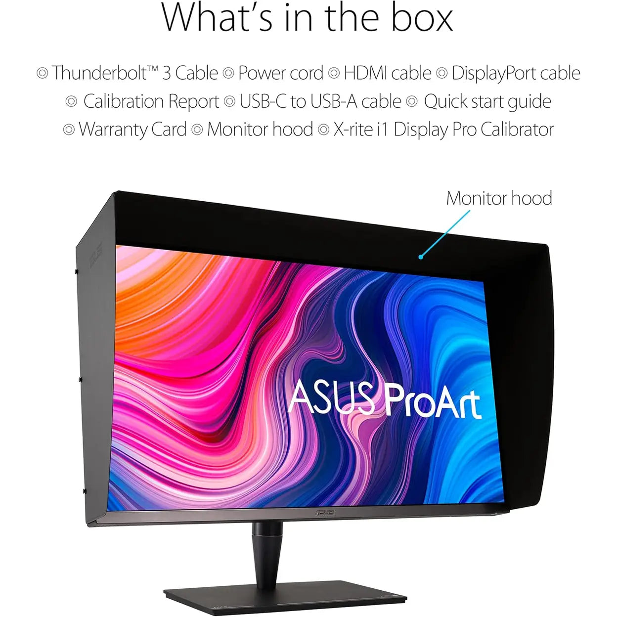 ASUS ProArt Display PA32UCG-K 4K HDR IPS mini LED professional monitor – 32", 1600 nits, 120 Hz, Dolby Vision, HDR10, Delta E < 1, DCI-P3, hardware calibration, Thunderbolt 3, Calman ready, HDMI 2.1