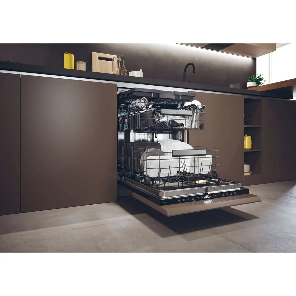 Haier XS 6B4S3FSB-80 Washlens Plus Series 4 Integrated Dishwasher 16 Place Settings - B Rated