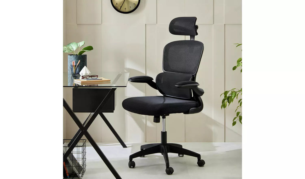 Habitat Oxley Mesh Office Chair - Black