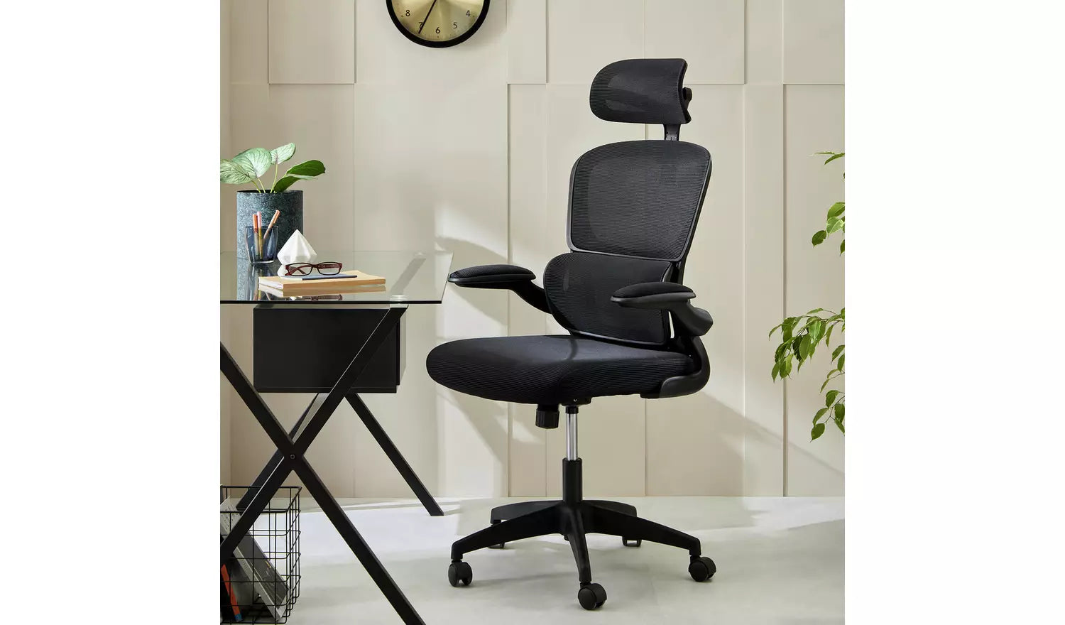 Habitat Oxley Mesh Office Chair - Black
