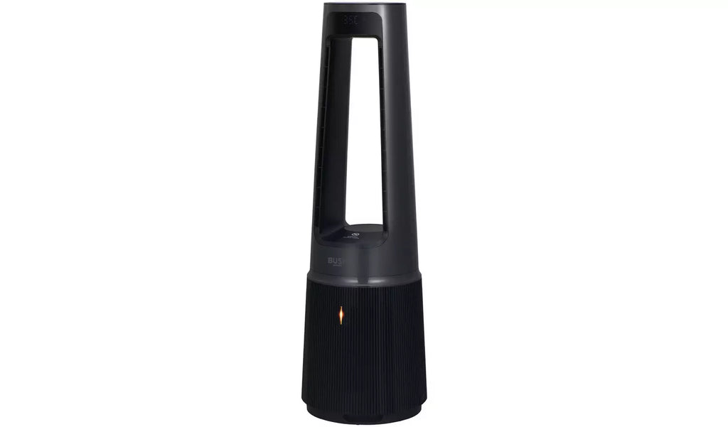 Bush Black Bladeless Cool, Purify & Heat Tower Fan