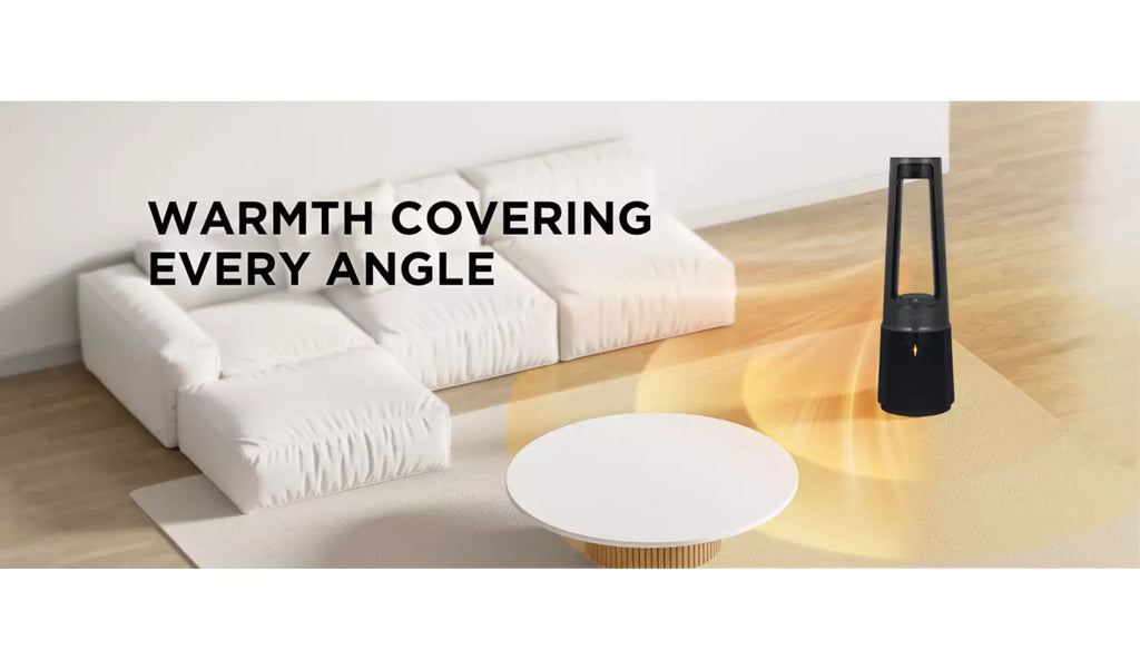 Bush Black Bladeless Cool, Purify & Heat Tower Fan